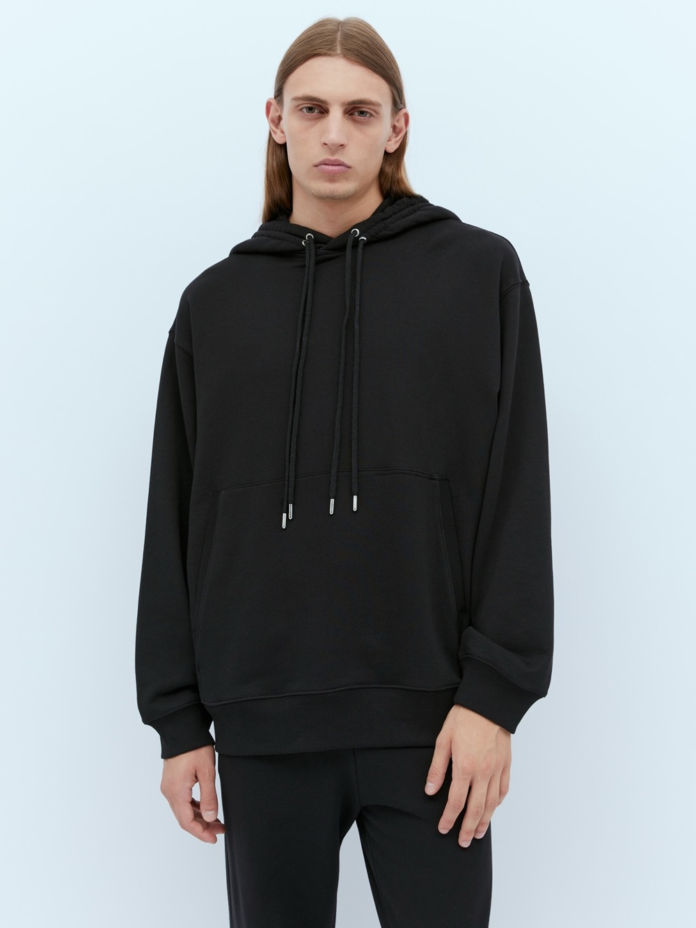 Dries Van Noten Haxel Black Oversized Hoodie Four Drawstring